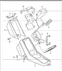 Centre console 911 1974-77