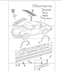 Zierbeschläge 911 1974-77 TARGA