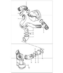 Heating complete, heater air duct - WEBASTO - 911 UPTO 1976