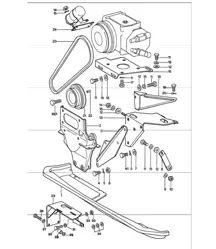 Airco, compressor aandrijfmechanisme montage 911 1974-77