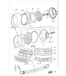 Headlamp lights 911 1974-77