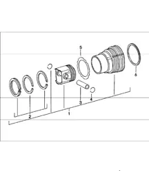 带活塞的气缸 911 1978-83