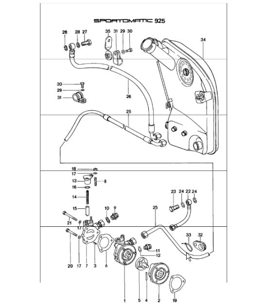 SPM - olietoevoer voor omvormer 911 1978-83