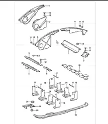 capot moteur conduit d'air 911 1978-83