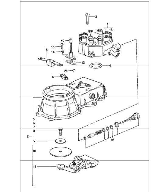Diagram 107-05 Porsche 996 C4S 3.6L 09/01-2005 Engine