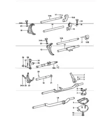 schakelstangen, schakelvorken 5. versnellingen - G 915 / G 930 - 911 1978-83