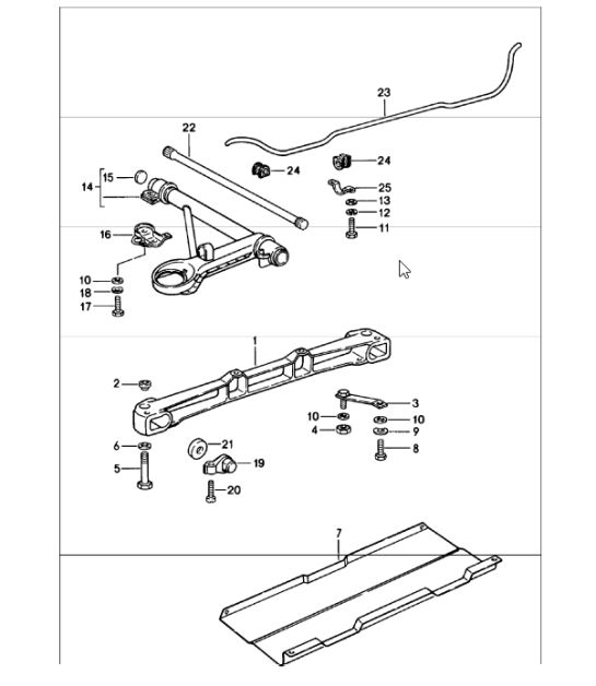 stabilisateur de train avant 911 1978-83