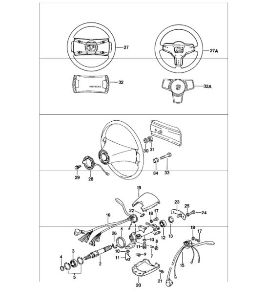 steering accessories upper 911 1978-83