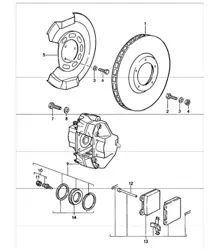schijfrem vooras 911 SC 1978-83
