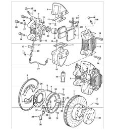 disc brake rear axle 911 TURBO 1978-83