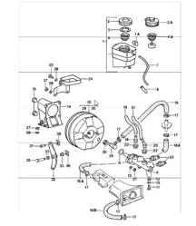 depósito de líquido de frenos, bomba de freno 911 1978-83
