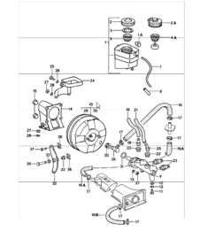 brake fluid reservoir, brake master cylinder 911 1978-83