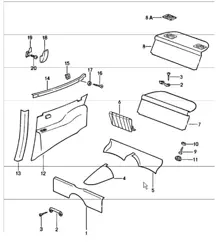 Innenausstattung hinten 911 1978-83