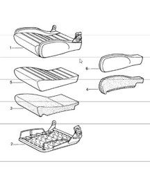 sedile sportivo, cuscino sedile, parti singole 911 1981 IN POI
