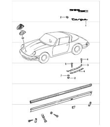 Zierbeschläge 911 TARGA 1978-83