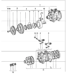 NIPPONDENSO compressor 911 TURBO 1978-83