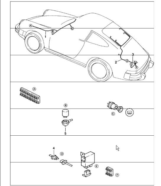 Diagram 902-16 Porsche Cayenne 9PA1 (957) 2007-2010 Electrical equipment