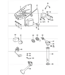 Montageplatte, Relais, Geber, Fanfare 911 1978-83