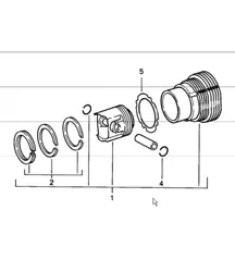 Cilinder met zuigergroep 911 1984-86
