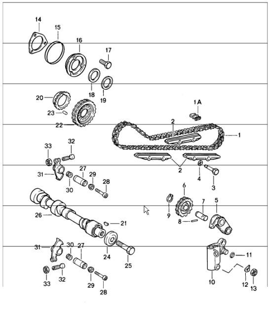 Diagram 103-10 Porsche Cayman 2.9L 987C MKII 2009-12 Motor