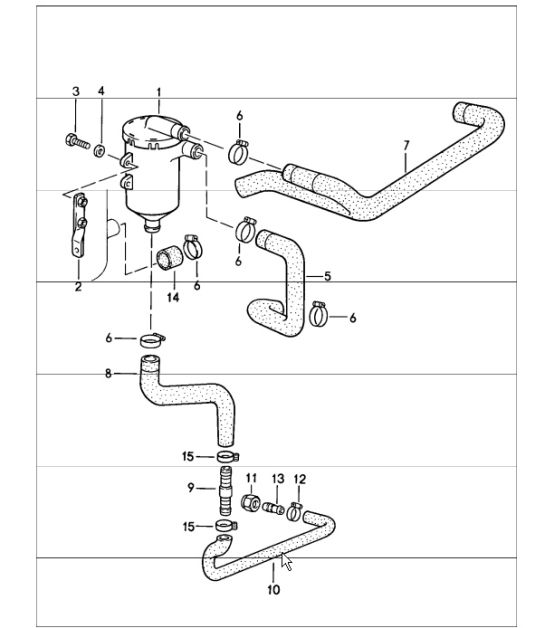 Separatore olio 911 TURBO 930.66/68 1984-86