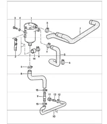 Oil separator 911 TURBO 930.66/68 1984-86