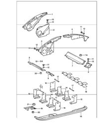 capot moteur conduit d'air 911 1984-86