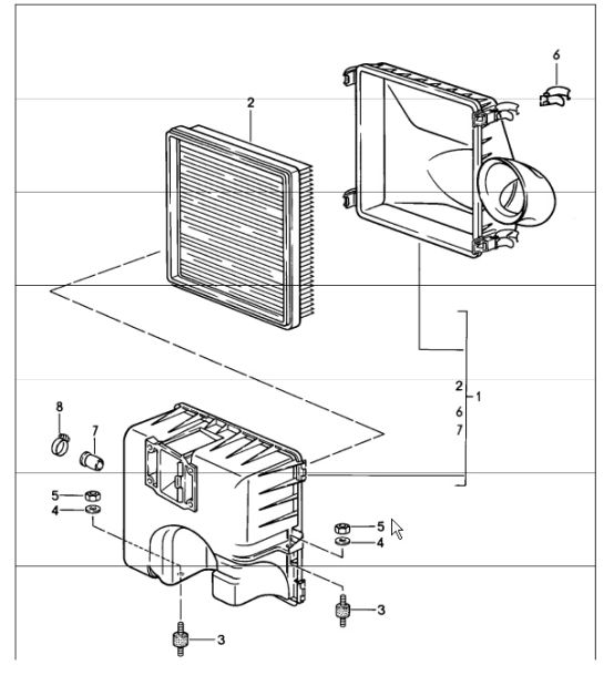 Air cleaner 911 CARRERA 930.20/21/26 1984-86