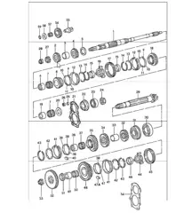 tandwielen en assen 4 versnellingen 911 1984-86