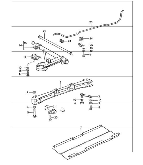 stabilisateur de train avant 911 1984-86