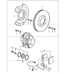 freno eje delantero 911 CARRERA 1984-86