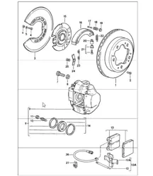 Disc brake rear axle 911 CARRERA 1984-86