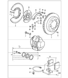 Disc brake rear axle 911 CARRERA 1984-86
