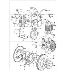 disc brake rear axle 911 TURBO / CARRERA M491 1984-86