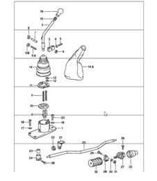 commande de transmission 911 1984-86