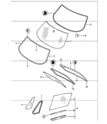 vetri per finestre 911 1984-86