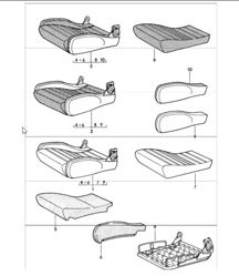 cuscino sedile sportivo parti singole 911 FINO AL 1984