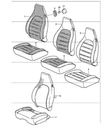 front seat cover 911 1985 ONWARDS