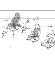 sports seat complete 911 1985 ONWARDS