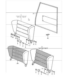 dossier de siège arrière 911 1984-86 CABRIO