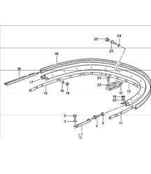 capota, abrazadera, piezas sueltas 911 1984-86