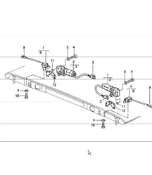 loquet de capote à réglage électrique 911 M439 à partir de 1986
