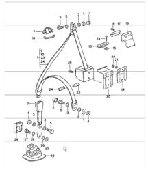 cintura di sicurezza anteriore 911 1984-86