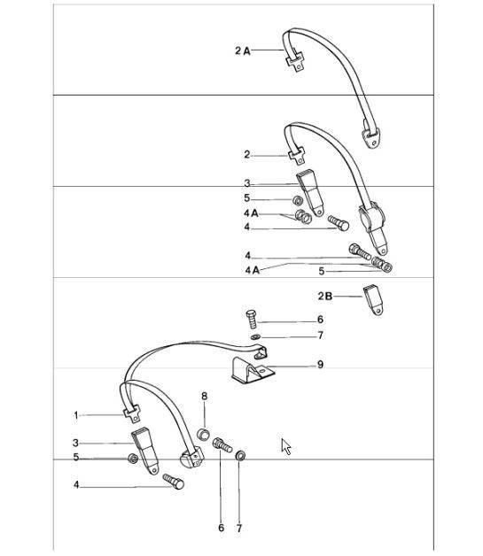 Diagram 812-05 Porsche 957 Cayenne 3.6L 2007-10 Body
