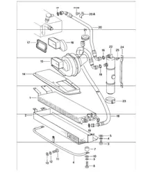 Kondensator-Kältemittelleitungszubehör und anderes vorne 911 1984-86