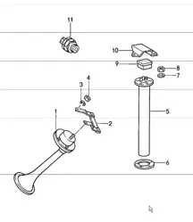 fanfare, sender, fuel-level indicator, back-up light switch 911 1984-86
