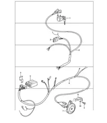 sistema di allarme auto con guida a sinistra 911 1984-86