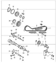 mando valvula izquierda 911 1987-89