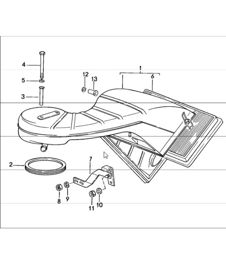 filtre à air 911 TURBO 930.66/68 1987-89