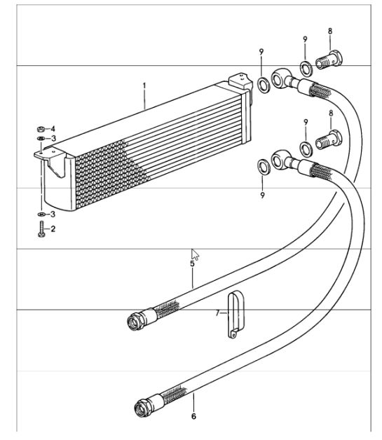 Sondermodell Flatnose Design Ölkühler Mitte 911 TURBO M506 ab 1988